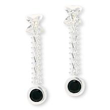 Imperial Silver Wheat Texture Diamond Cut CZ Earrings