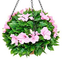 Improvements 15" Faux Hibiscus Hanging Basket