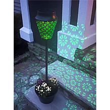 Improvements 38 Metal Solar Lantern with Planter & Stake