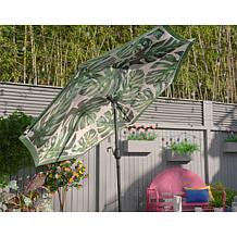 Improvements 9' Double-Layer Printed Patio Umbrella with Base