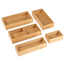 Improvements Bamboo Drawer Organizers - Set of 10