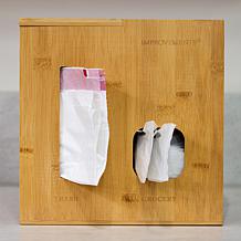 Improvements Bamboo Large Bag Holder and Dispenser
