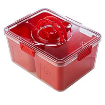 Improvements Divided Fridge Organizer with Lid and Handle