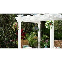 Improvements Hanging Faux Petunia Flower Basket