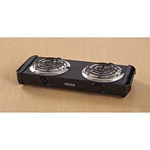 IMUSA Electric Double Burner - Black