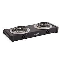 IMUSA Electric Double Burner - Black
