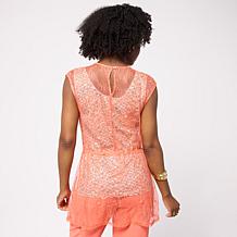In Earnest Lace Swing Peplum Top
