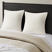 INK+IVY Camila Cotton Quilted Euro Sham - White - 26" x 26"