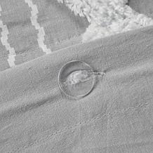 INK+IVY Imani Cotton Printed Duvet Cover Set w/ Chenille- King/CalKing