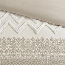 INK+IVY Mila 3pc Cotton Comforter Set w/ Chenille Tufting- Full/Queen