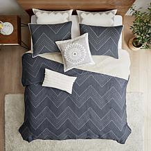 INK+IVY Pomona Cotton 3pc Coverlet Mini Set - Navy - King/Cal King