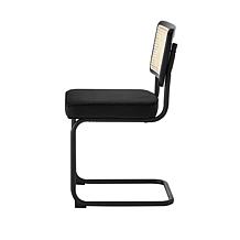 Inspired Home Marquis Dining Chair with Velvet Padded Seat, Black