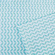 Intelligent Design  Chevron Printed Microfiber Sheet Set - Aqua/Twin