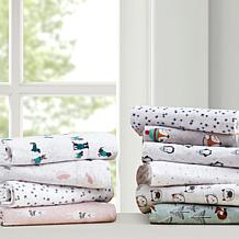 Intelligent Design Cotton Flannel Twin XL Sheet Set - Blue Penguins