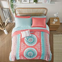 Intelligent Design Loretta Coral Twin XL Comforter and Sheet Set