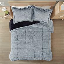 Intelligent Design Malea Shaggy Faux Fur Comforter Mini Set - K/Cal K