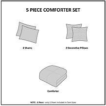 Intelligent Design  Raina Aqua/Silver Metallic Comforter Set King/CalK