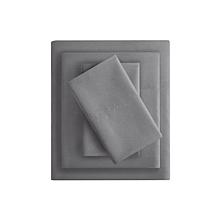 Intelligent Design Twin Microfiber Wrinkle-Free Sheet Set - Charcoal