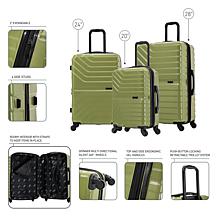InUSA Aurum 3-Piece Lightweight Hardside Spinner Luggage Set