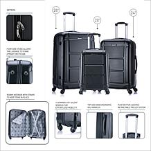 InUSA Pilot Lightweight Hardside Spinner 3-Piece Luggage Set