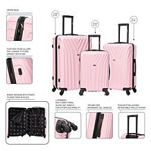 InUSA Vasty 3-Piece Lightweight Hardside Spinner Luggage Set