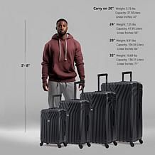 InUSA Vasty Lightweight Hardside Spinner 4 Piece Luggage Set