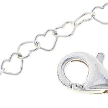 Israel Arts Sterling Silver Garnet Abstract Heart Necklace