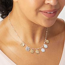 Israel Arts Sterling Silver Two-Tone Coin Style Necklace