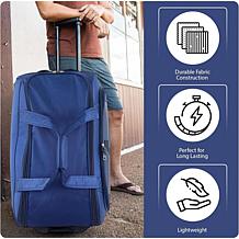 IZOD Carol 20" Rolling Duffel Bag with Wheels & Telescopic Handle