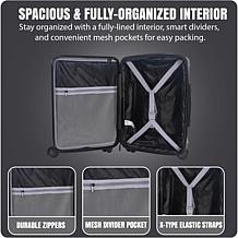 Izod Isla 3-Piece Hard Shell Spinner Luggage Set