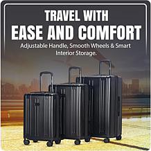 Izod Isla 3-Piece Hard Shell Spinner Luggage Set