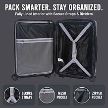 Izod Isla 3-Piece Hard Shell Spinner Luggage Set