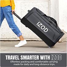 IZOD Katy 30" Rolling Duffel Bag with Wheels & Telescopic Handle