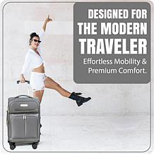 IZOD Ocean 3pc Expandable Luggage Set w/Spinner Wheels & Lock