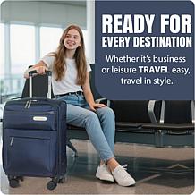 IZOD River 3pc Expandable Luggage Set w/Spinner Wheels & Lock