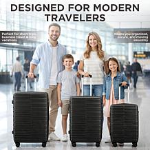 Izod Romeo 3-Piece Hard Shell Spinner Luggage Set