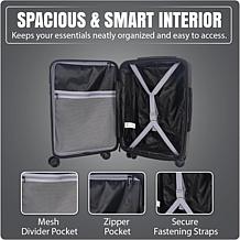 Izod Zoe 3-Piece Hard Shell Spinner Luggage Set