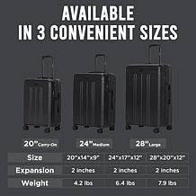 Izod Zoe 3-Piece Hard Shell Spinner Luggage Set