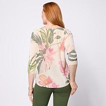 Jaclyn Smith 3/4 Dolman Sleeve Boat-Neck Sweater
