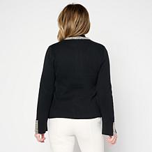 Jaclyn Smith Beaded Trim Sweater Cardigan