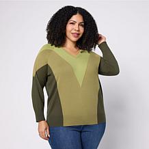 Jaclyn Smith Long-Sleeve Fine-Gauge Retro Sweater