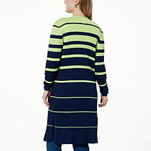 Jaclyn Smith Open Front Long Sleeve Duster Cardigan