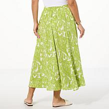 Jaclyn Smith Printed Pull-On Full Circle Midi Skirt