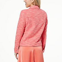 Jaclyn Smith Stretch Knit Tweed Jacket