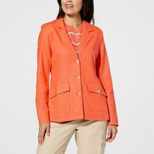 Jaclyn Smith Stretch Linen Blazer