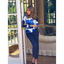 Jaclyn Smith Stretch Tech Pull-On Pant with Zipper Pockets