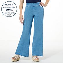 Jaclyn Smith Wide Leg Stretch Denim Pant
