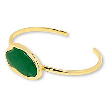 Jade of Yesteryear Freeform Jade Cuff Bracelet