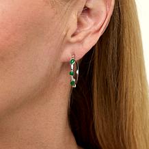 Jade of Yesteryear Multi-Cut Jade Hoop Earrings