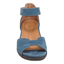 Jambu Missy Leather Zip-Back Demi Wedge Sandal 